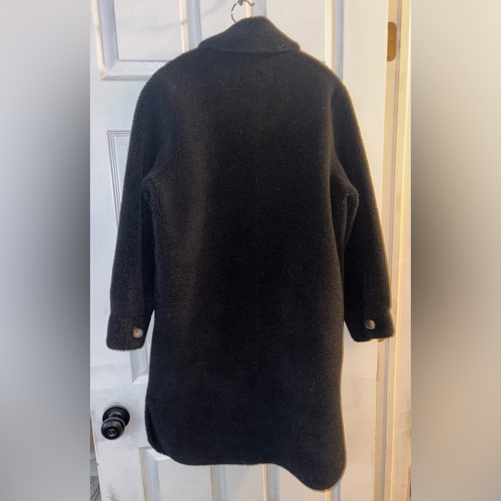 Rebecca Minkoff Black Women's Sherpa Coat S - Picture 2 of 6